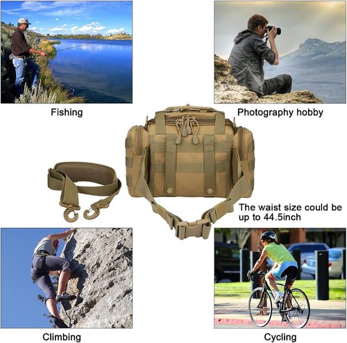 G4Free Sport Outdoor Waist Pack Tactical Sling Bag Hiking Fanny Pack Fishing Tackles