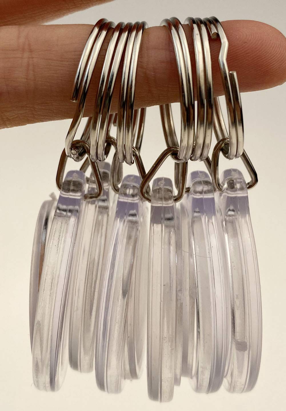 25Pcs Transparent 1.4 Inch Round Acrylic Photo Insert Keychain Blanks with Split Ring Circle Snap-in Photo Frame Keyring Blank Picture Keychains for Women and Men