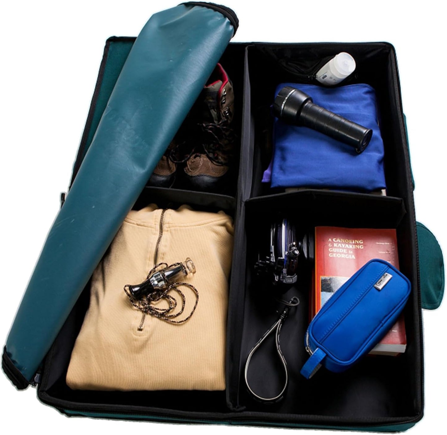 Disc-O-Bed Footlocker, Expandable Under Cot Storage for Camping Gear, Green