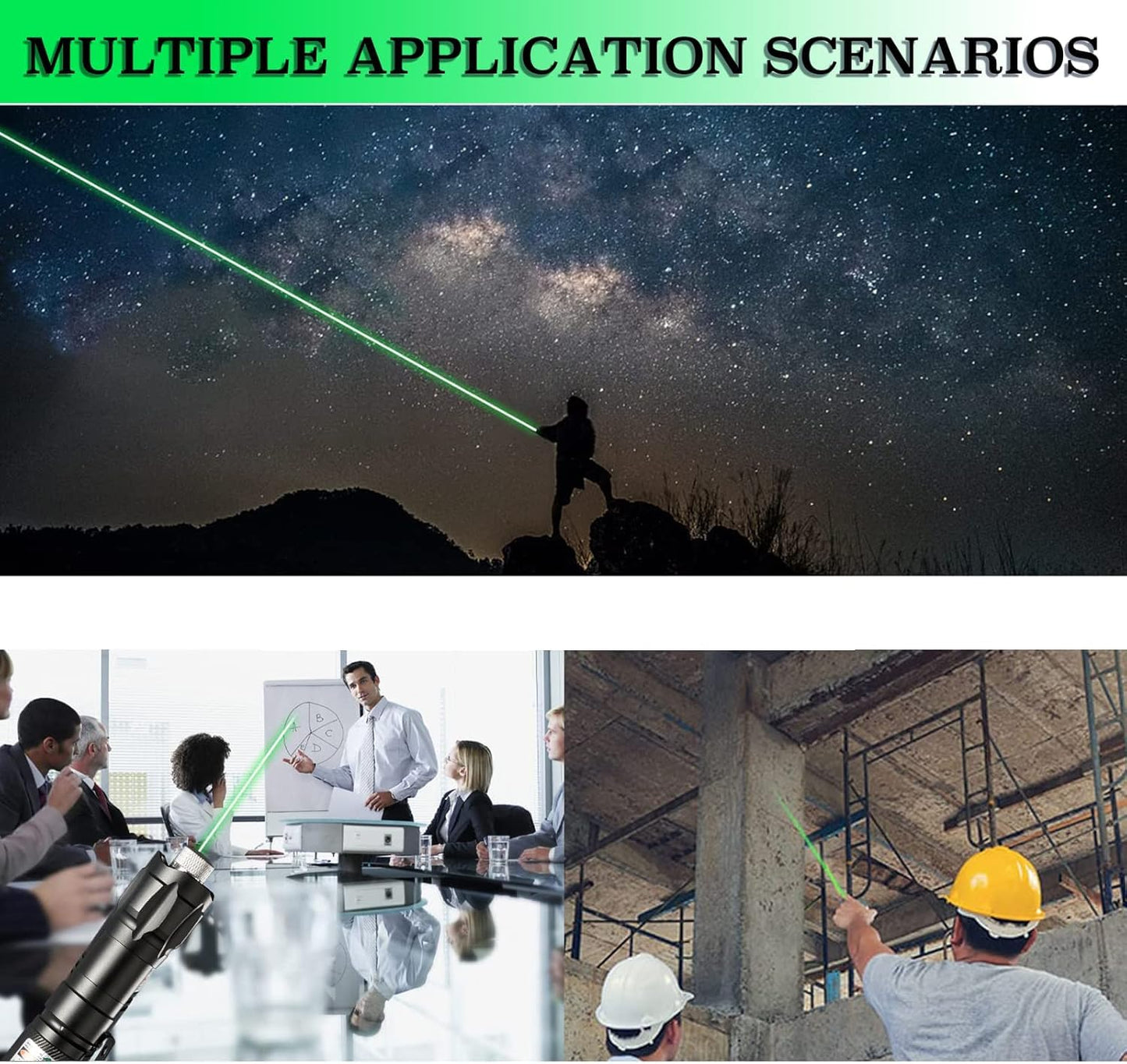 JollyJungleWave Long Distance Flashlight with Indoor Meetings, Pet Exercising, Outdoor Camping, Astronomy