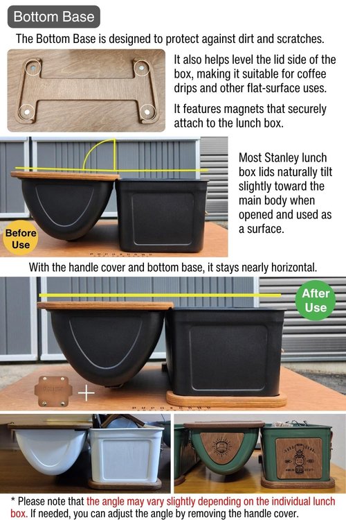 PUPACAMP Wooden Table Compatible with Stanley Lunch Box 10qt (9.5L) (V2 Dripper Kit)
