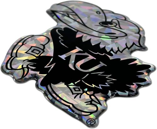 Kansas Jayhawks Reflective Decal - Premium 3D All-Weather Sticker for Car, Laptop & More
