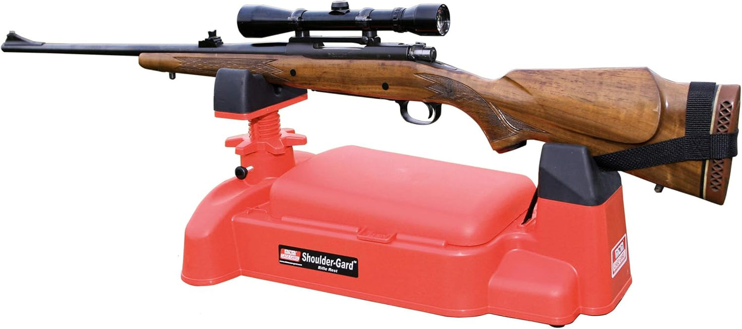 MTM SGR-30 Shoulder-Gard Recoil Reducing Rifle Shooting Rest for Outdoor Range, USA Made, Red