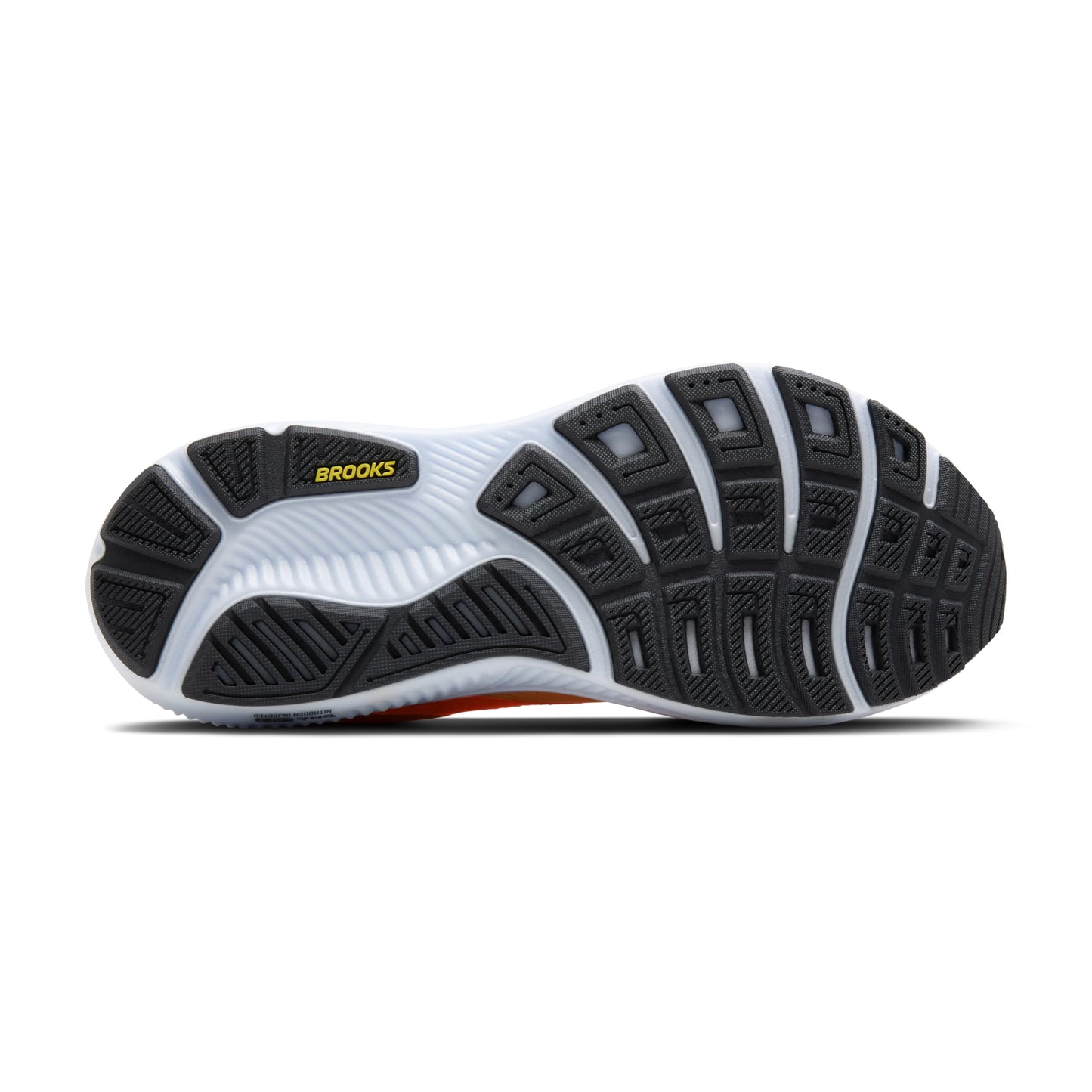 Brooks Men’s Ghost 17 Neutral Running Shoe - Blazing Orange/Yellow/Ebony - 7.5 Medium