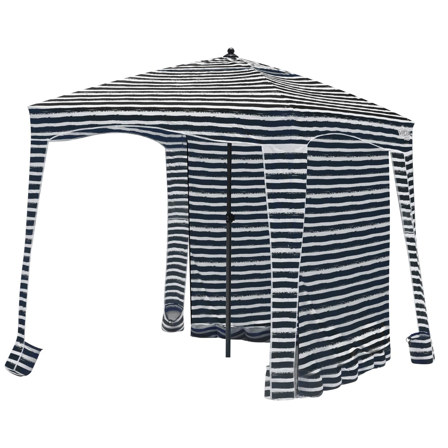 Qipi Beach Cabana - Easy to Set Up Canopy, Waterproof, Portable 6' x 6' Beach Shelter, Included Side Wall, Shade with UPF 50+ UV Protection for Kids, Family & Friends