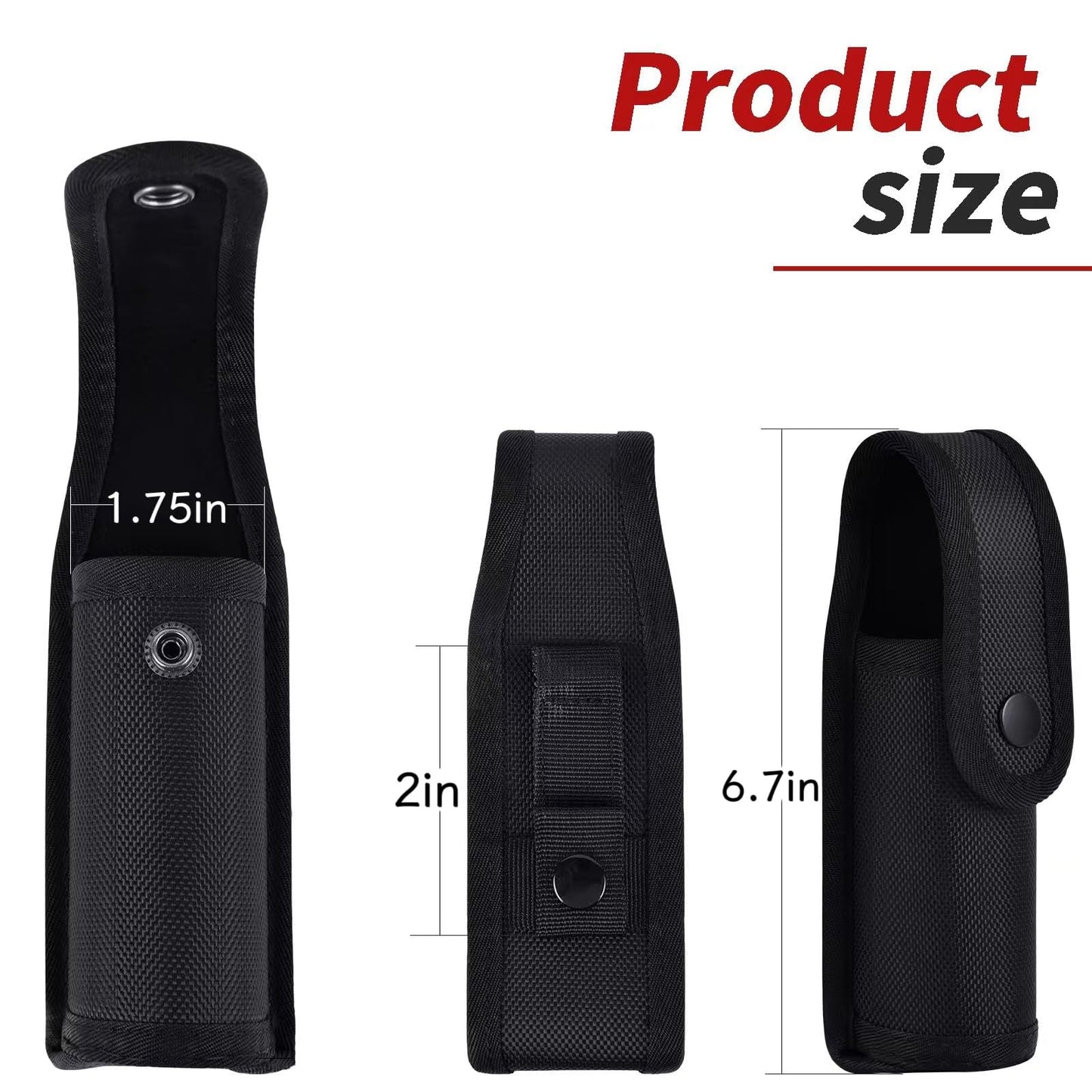 Olaismln OC/Mace Spray Pouch, Belt Pepper Spray Pouch for MK4, Top Flap Copper Snap Button Design, Suitable for Police Duty Belt
