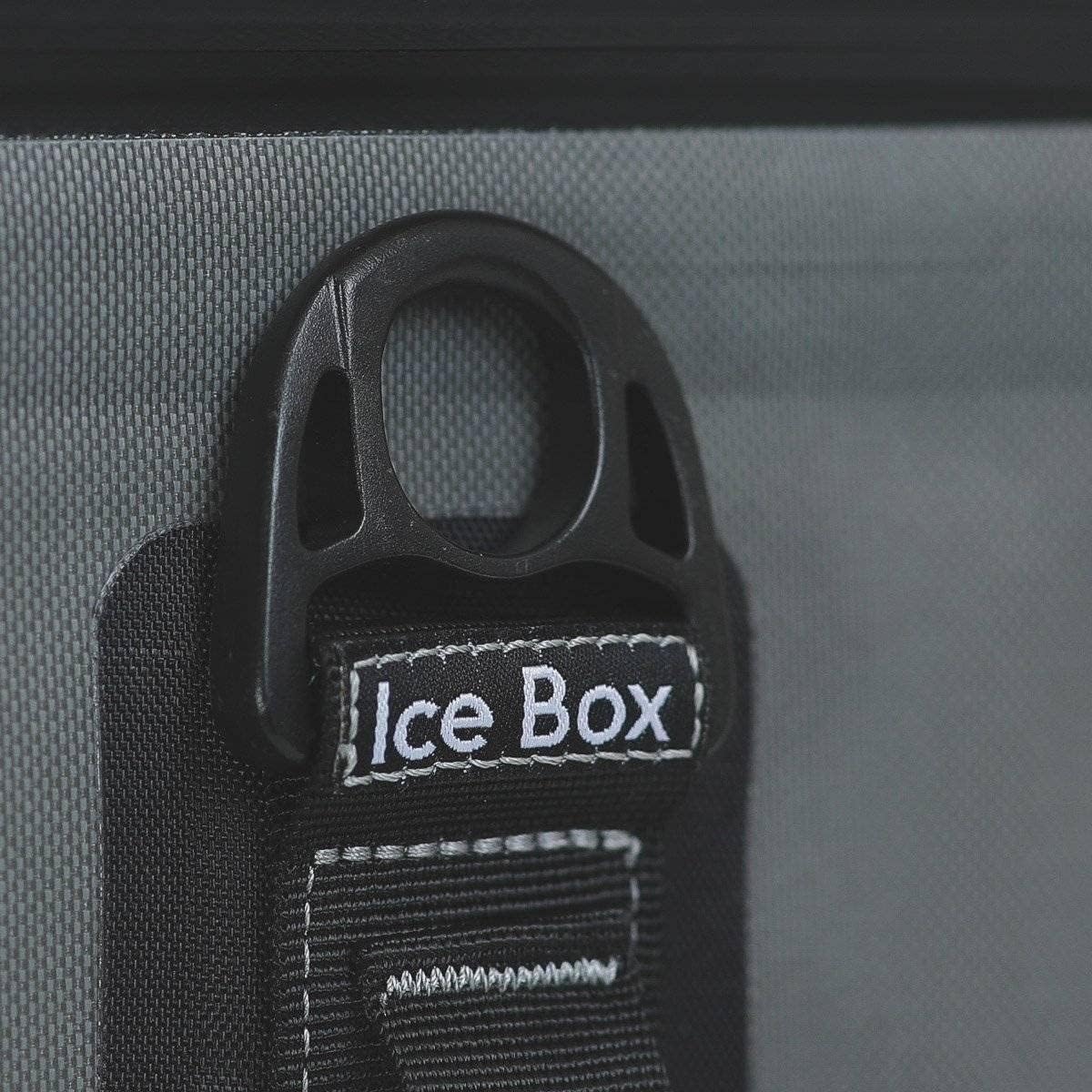 20-Can 21-Quart Insulated Waterproof Nylon Ice Box Cooler with Shoulder Strap and Grab Handles, Black