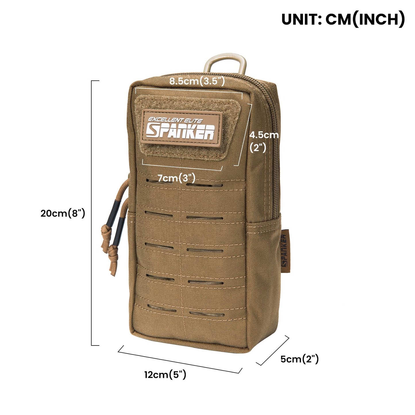 EXCELLENT ELITE SPANKER Tactical MOLLE Pouch EDC Utility Pouches Gadget Organizer Phone Holder Waist Bag Tool Pouch(Coyote Brown