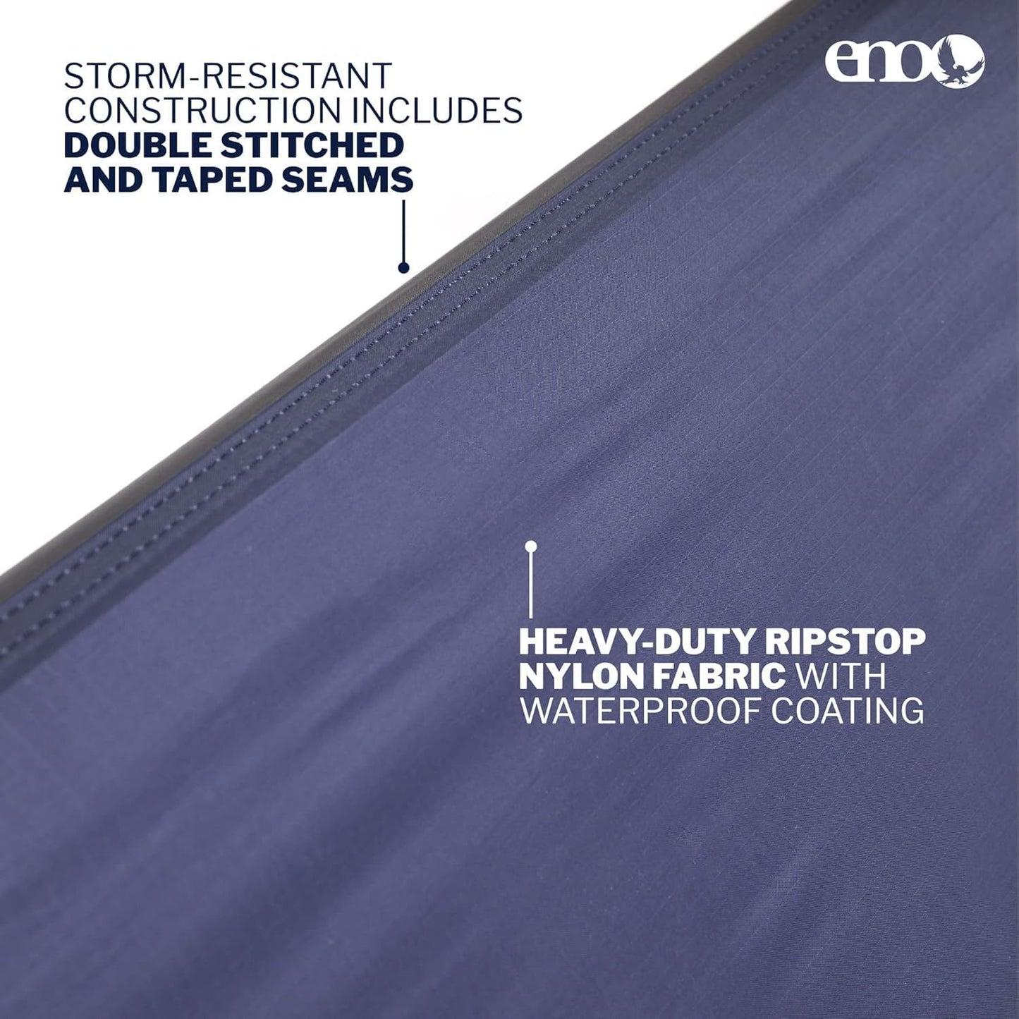 ENO, Eagles Nest Outfitters ProFly XL Rain Tarp, Ultralight Camping Tarp, Navy/Charcoal