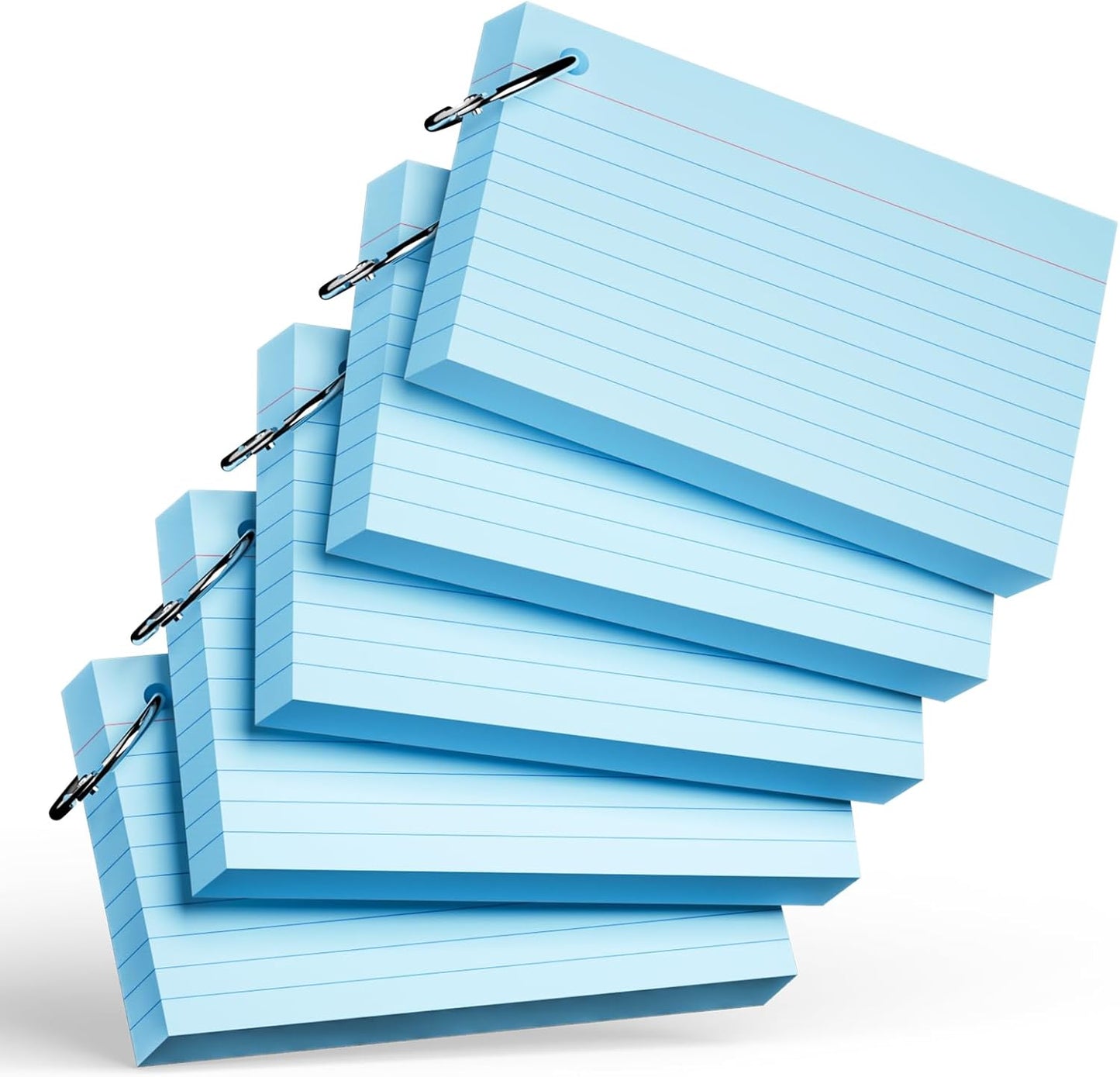 250 Count Pink Index Cards with Ring 3 x 5 Inch Heavyweight Ruled Index Cards, Flash Cards for School & Office Supplies and Home Organization, Durable Study To Do List Note Cards with Ruled Lines