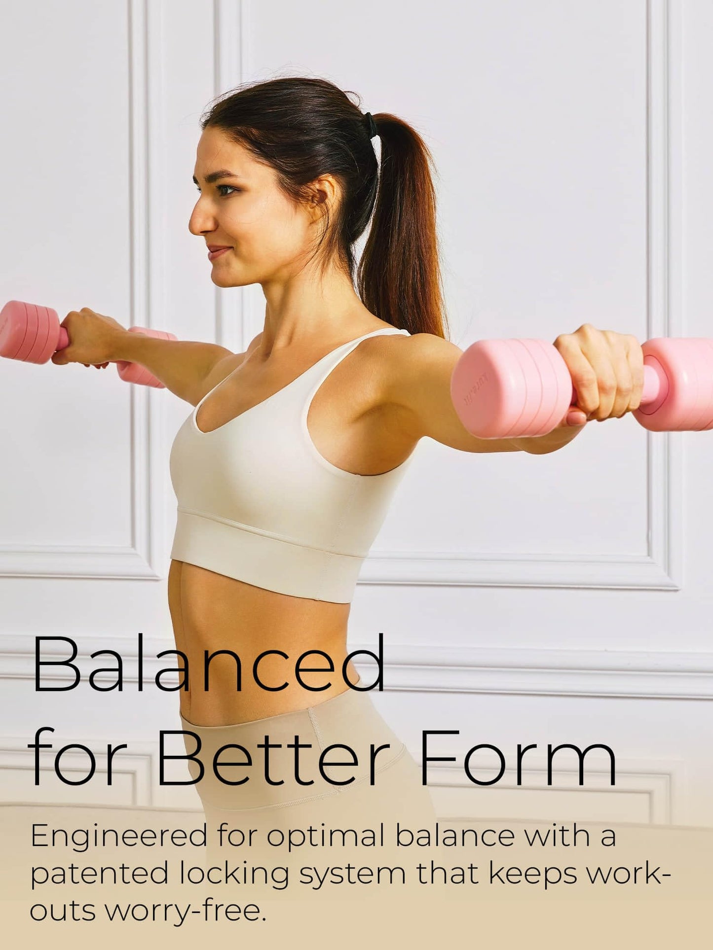 kure.fit Adjustable Dumbbell Set|2LB 3LB 4LB 5LB Light Hand Weights for Women|One-Twist Weight Adjustment|Non-Slip Curved Grip Handle|Free Weights for Home Gym, Rehab, Pilates, Yoga, Strength Training