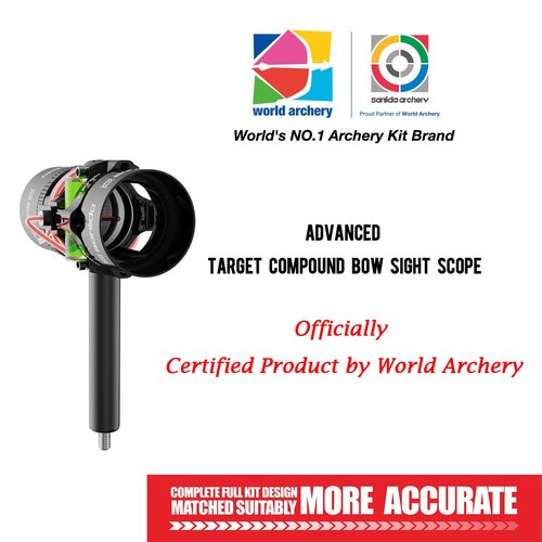 Sanlida Archery Hero10 Advanced Target Compound Bow Sight Scope(8X)