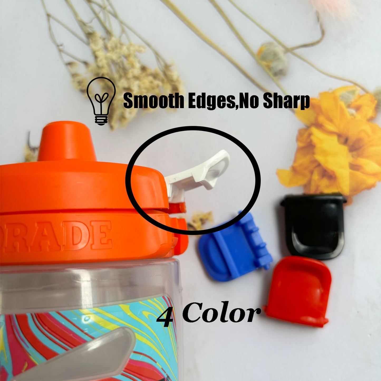 JILINWEI Clip for Gatorade GX Bottle, Replacement Lid Clip Compatible with Gatorade Water Bottle,4Pcs