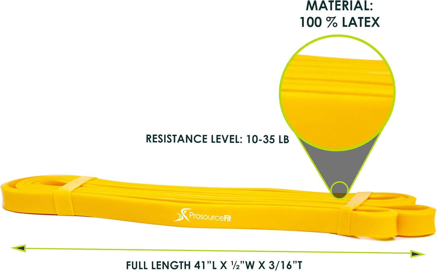 ProsourceFit Xfit Power Resistance Bands, Heavy Duty 41” Long for Cross-Training, Assisted Pull-Ups, Powerlifting, Mobility, Full Body Workouts and Stretching