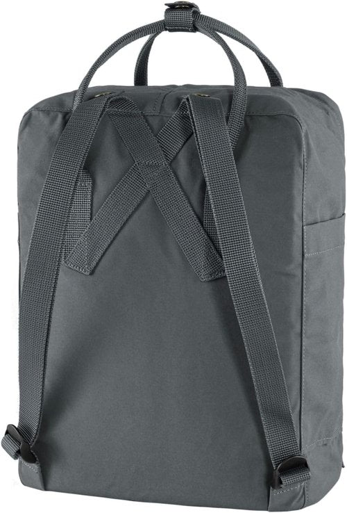 Fjällräven Kånken Unisex Travel Backpack - Side Slip Pocket - Adjustable Shoulder Straps - Dual Top Handles Super Grey One Size One Size