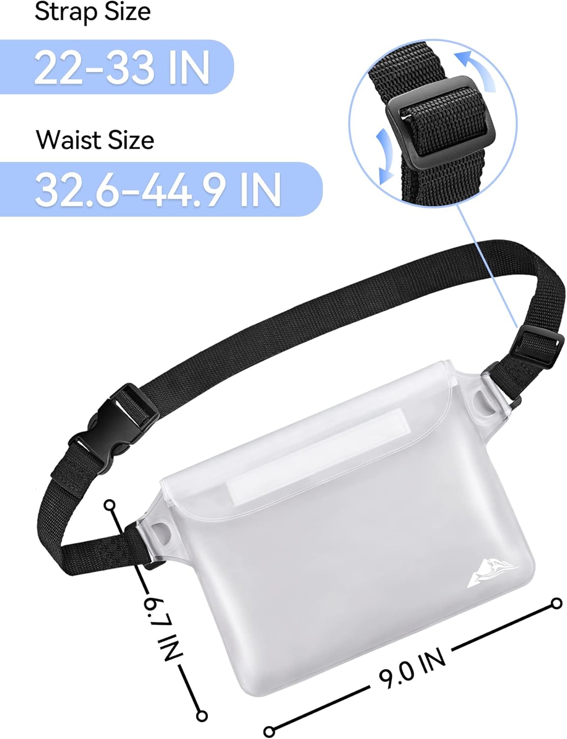 HEETA Waterproof Fanny Pack | Adjustable Waist Strap for Swimming & Beach
