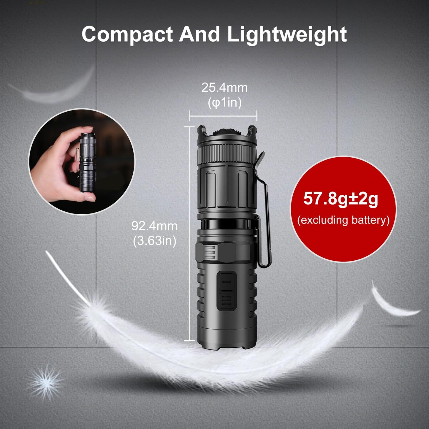 klarus XT1C Pro Helmet Tactical Flashlight, 1000 Lumens Bright Hard Hat Light, with Helmet Mount, One Click Fast Response, Military Accessories for Firefighter, Police and Guard