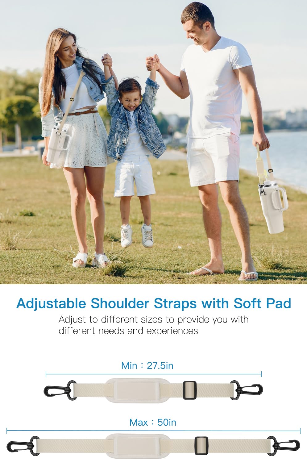 Joweese Water Bottle Carrier Bag Accessories for Stanley 40oz Tumbler with Handle,Travelling Camping Outdoor Sports Water Bottle Holder, Portable Water Cup Bags Strap Pouch for Stanley Cup