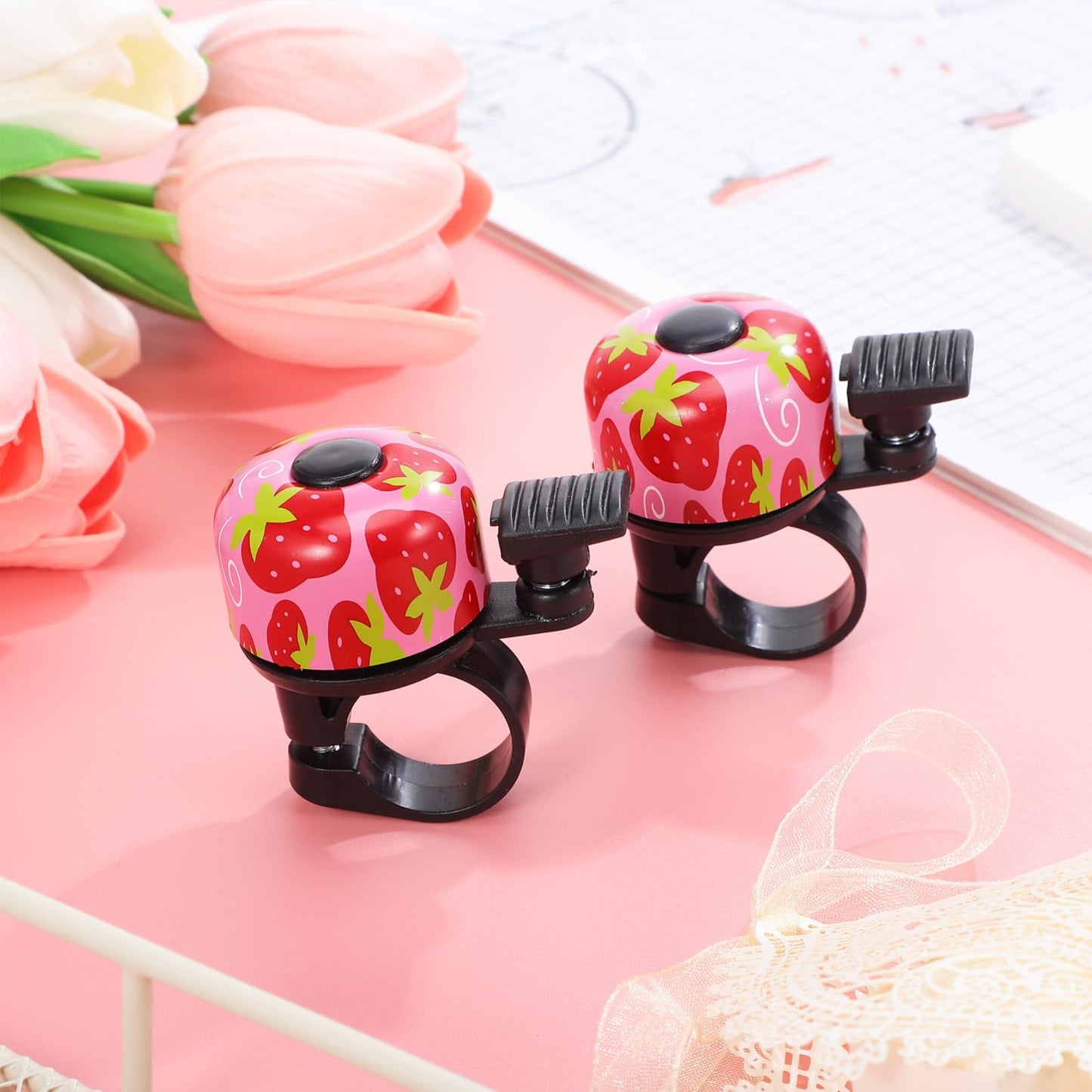 Kisangel Aluminum Oxidation Bike Bell Set of 2 Durable and Stylish Bicycle Bells for Kids and Adults Perfect for Cycling Accessories