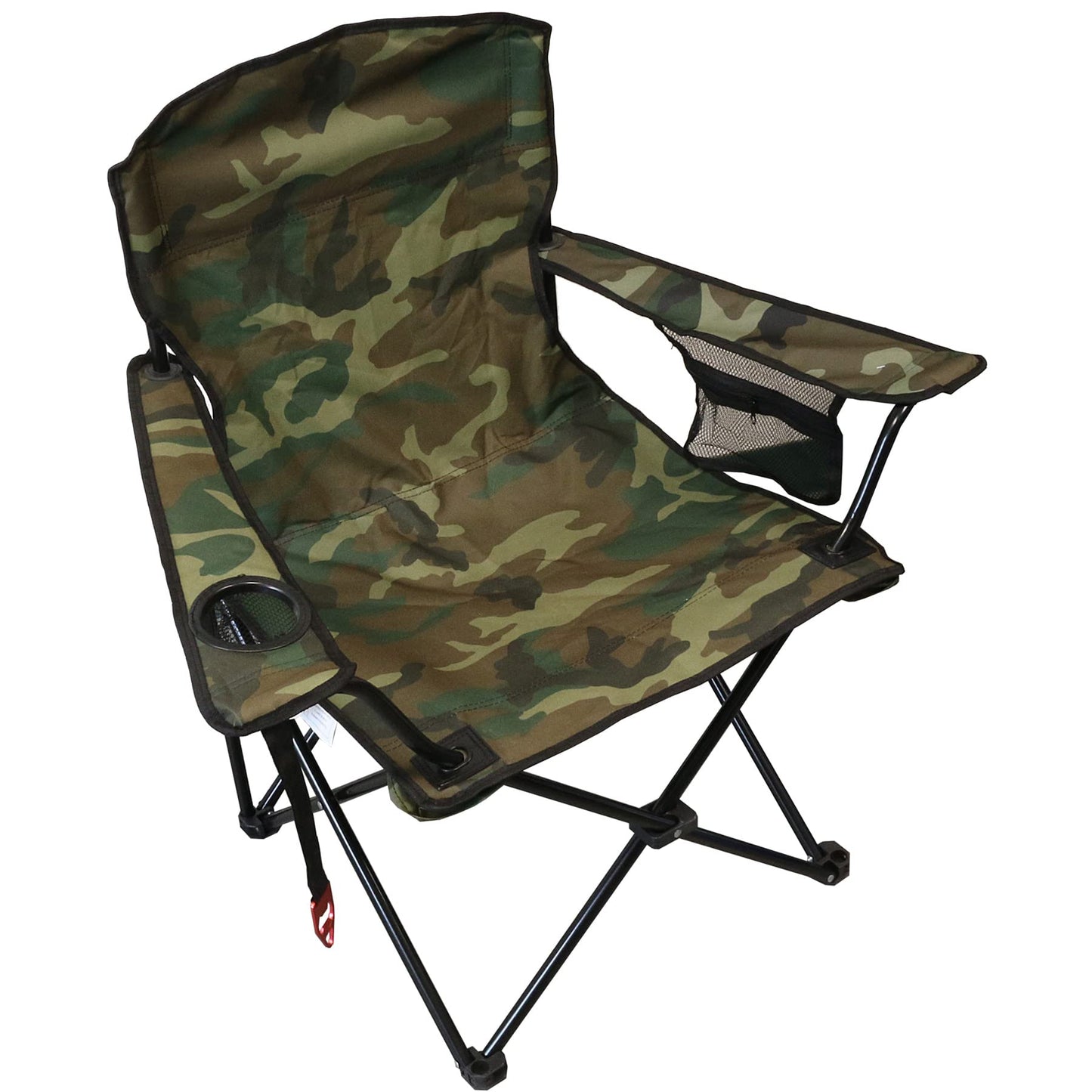 Wilcor Camp Chair, Set of 2, Folding Outdoor Chair, Portable Outdoor Lawn Chair for Camping. Attached Bottle Opener, Collapsible Sport Chairs (Chair, Camouflage)