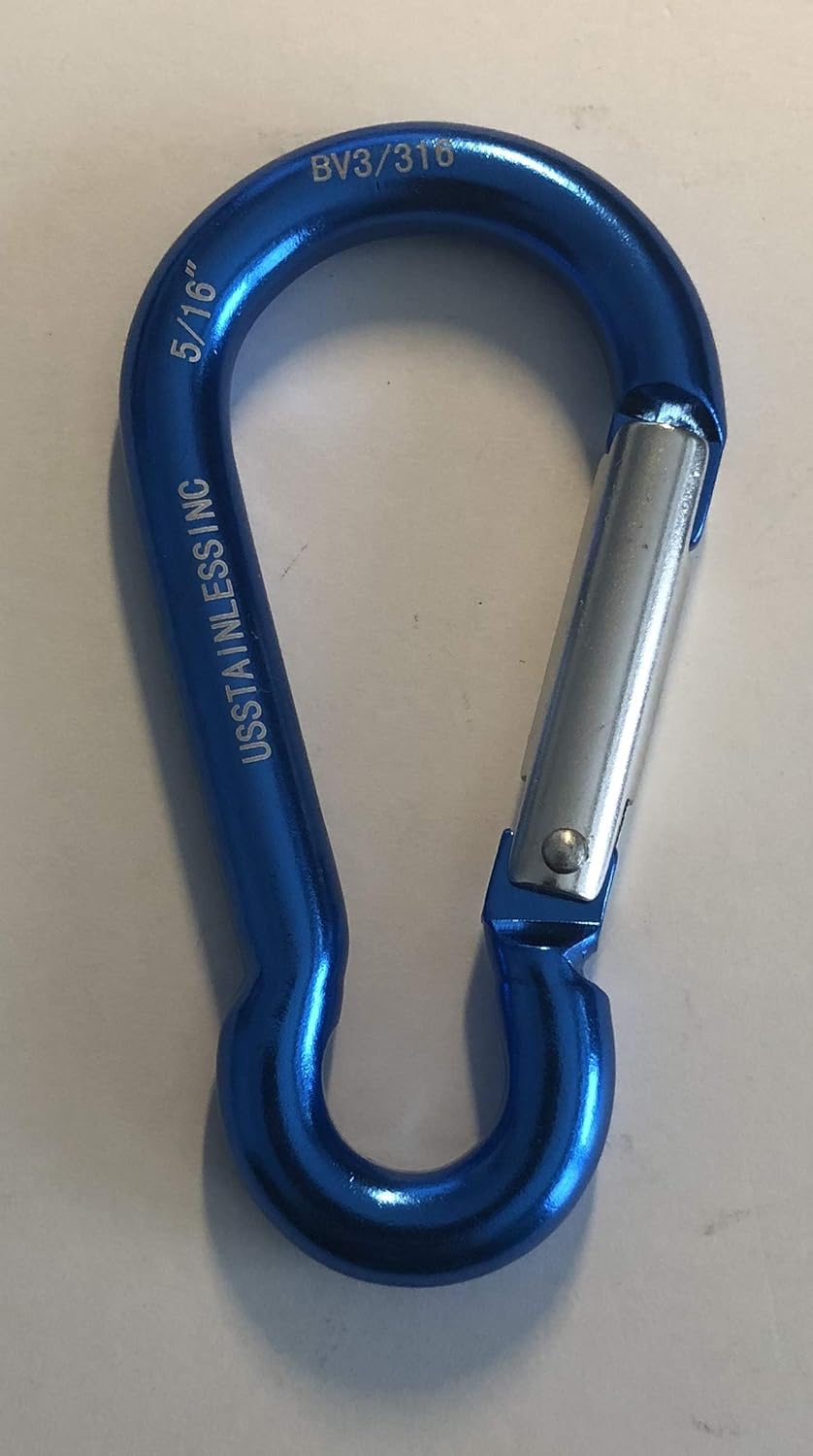 4 Pieces US Stainless Aluminum Spring Hook 5/16" (8mm) Aircraft Grade 7075