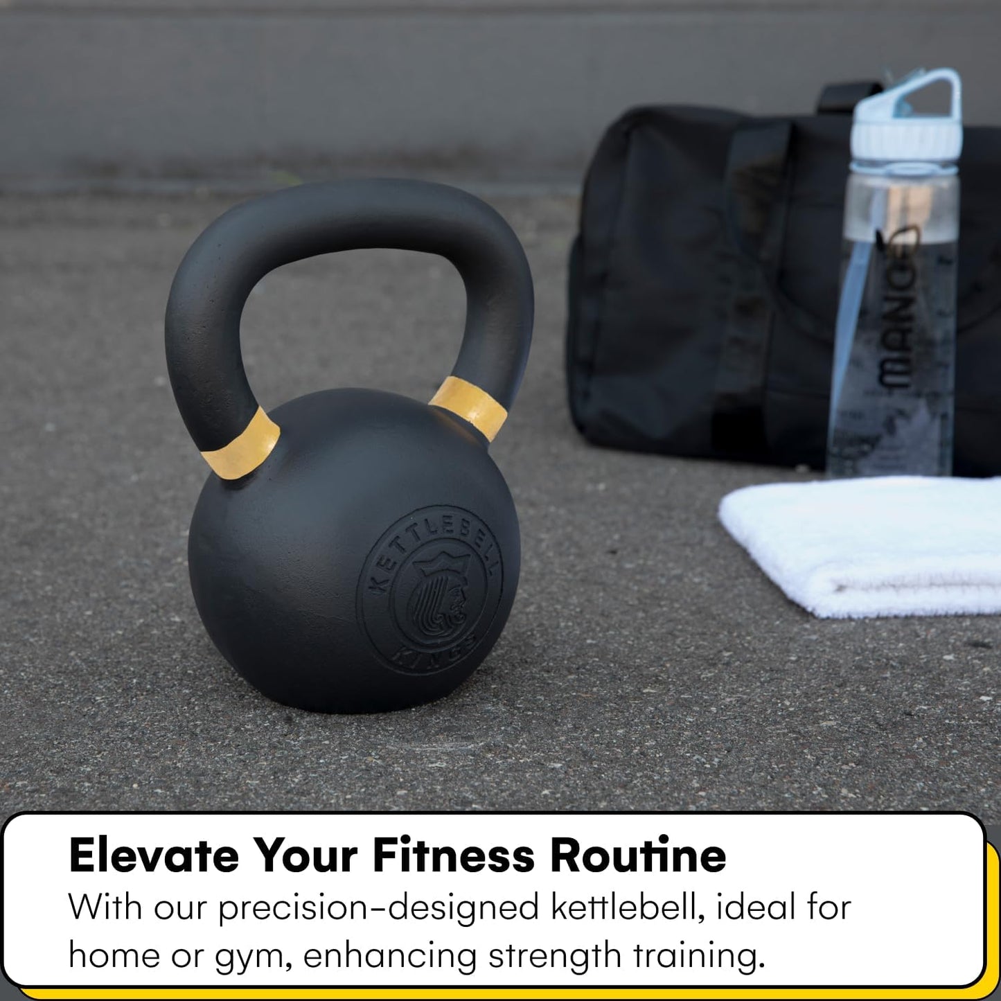 Kettlebell Kings Powder Coated Kettlebell Weights - 9-97 lb Strength Training Kettlebells for Men and Women - Hand Weights Workout Gym Equipment - Weights Set for Home Gym- New