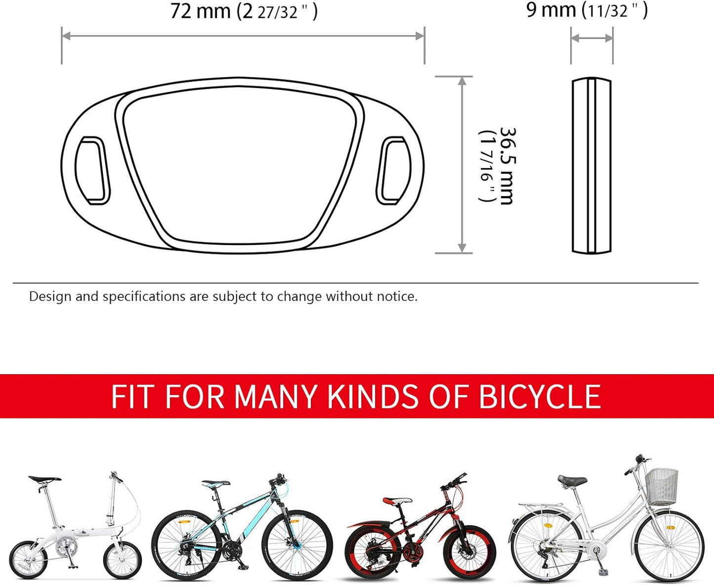 2PCS Warning Reflector Bicycle Strip for Rim Spoke Wheel