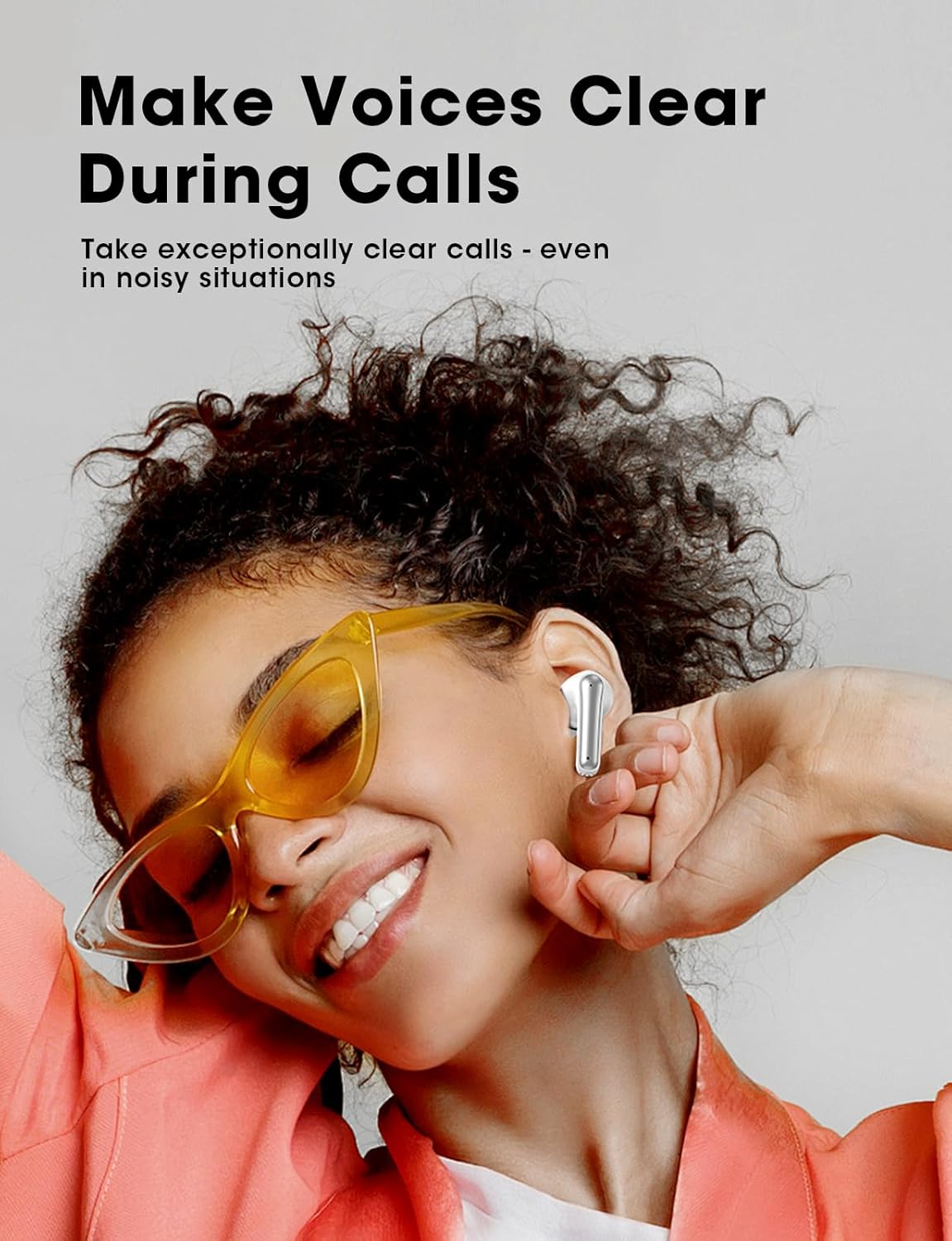 ZZU Wireless Earbuds, Bluetooth Ear Buds with Big Bass Stereo Sound, 48 Hours Playtime, Lightweight in-Ear Fit Earphones, IPX7, Hands-Free Calls with AI for iPhone, Android, Pad, Sports, Workout