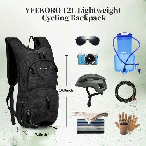 YEEKORO 12L Hiking Backpack, Lightweight Daypack Small Travel Backpack Packable Hiking Backpack, Outdoor Backpack for Men Women