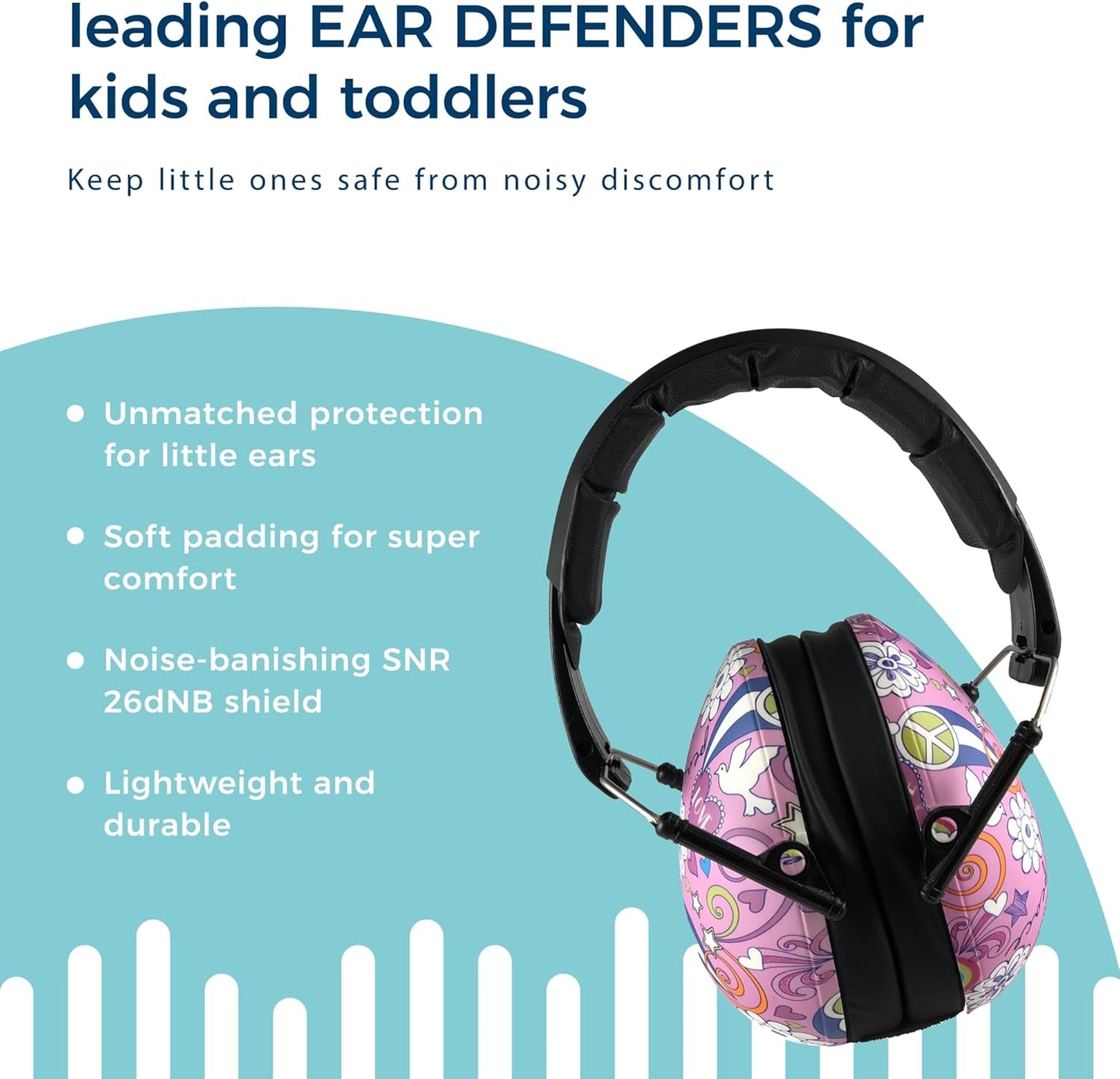 Baby Banz Earmuffs Kids Hearing Protection - 2+ Years - Noise Reduction Rating - Soft & Comfortable - Kids Ear Protection