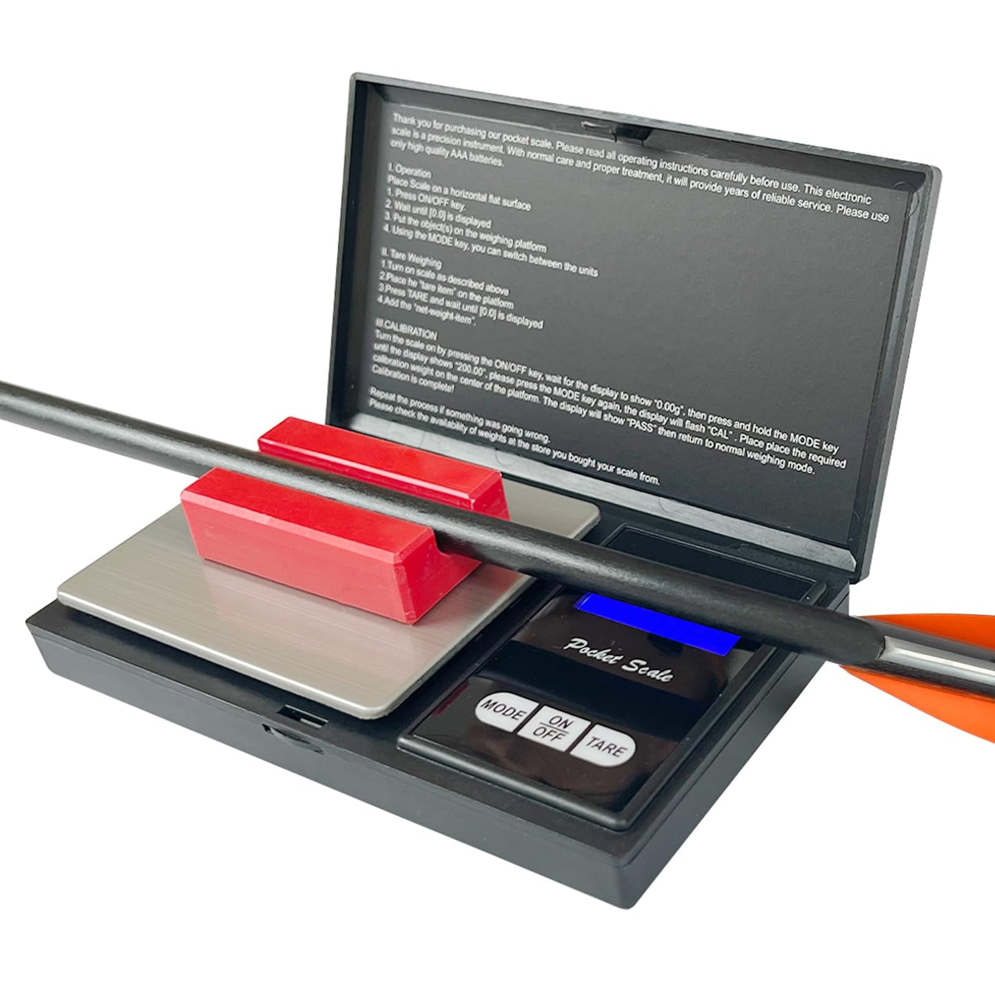 - QI HUO JU - Archery Arrow Scale Grain Scale Portable Arrows Weight Scales Digital Grains with Arrow Holder, LCD Display and High-Precision Accurate, Included Batteries