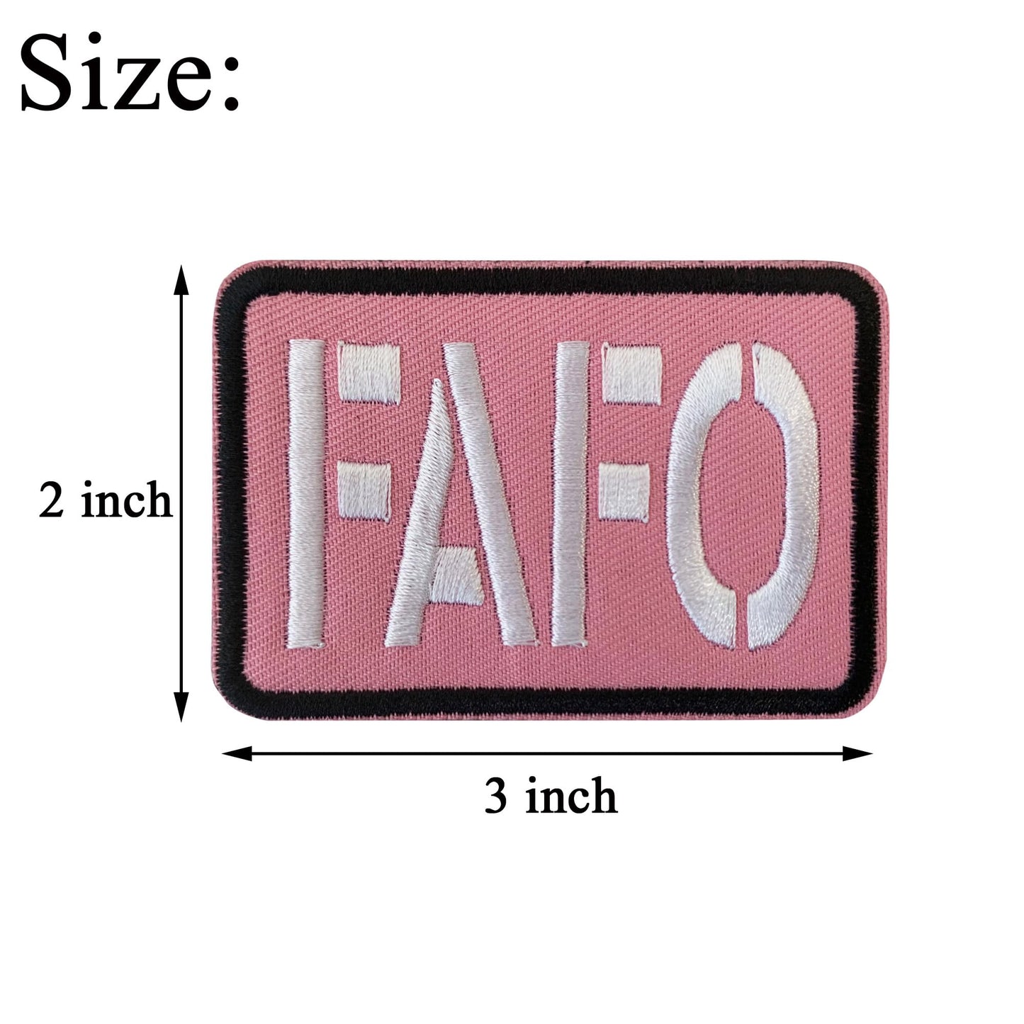GYGYL 2Pcs FAFO Patches, Embroidered Tactical Military Morale Patch Applique Fastener Hook and Loop Patches for Tactical Caps, Bags, Backpacks, Tactical Vest, Military Uniforms(Pink)