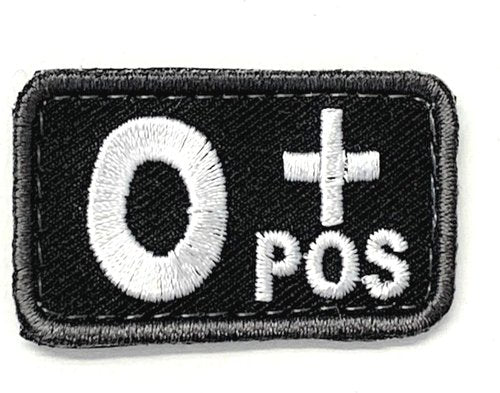 Blood Type Patches-Mil-Spec Monkey ACU DARK (NEG)