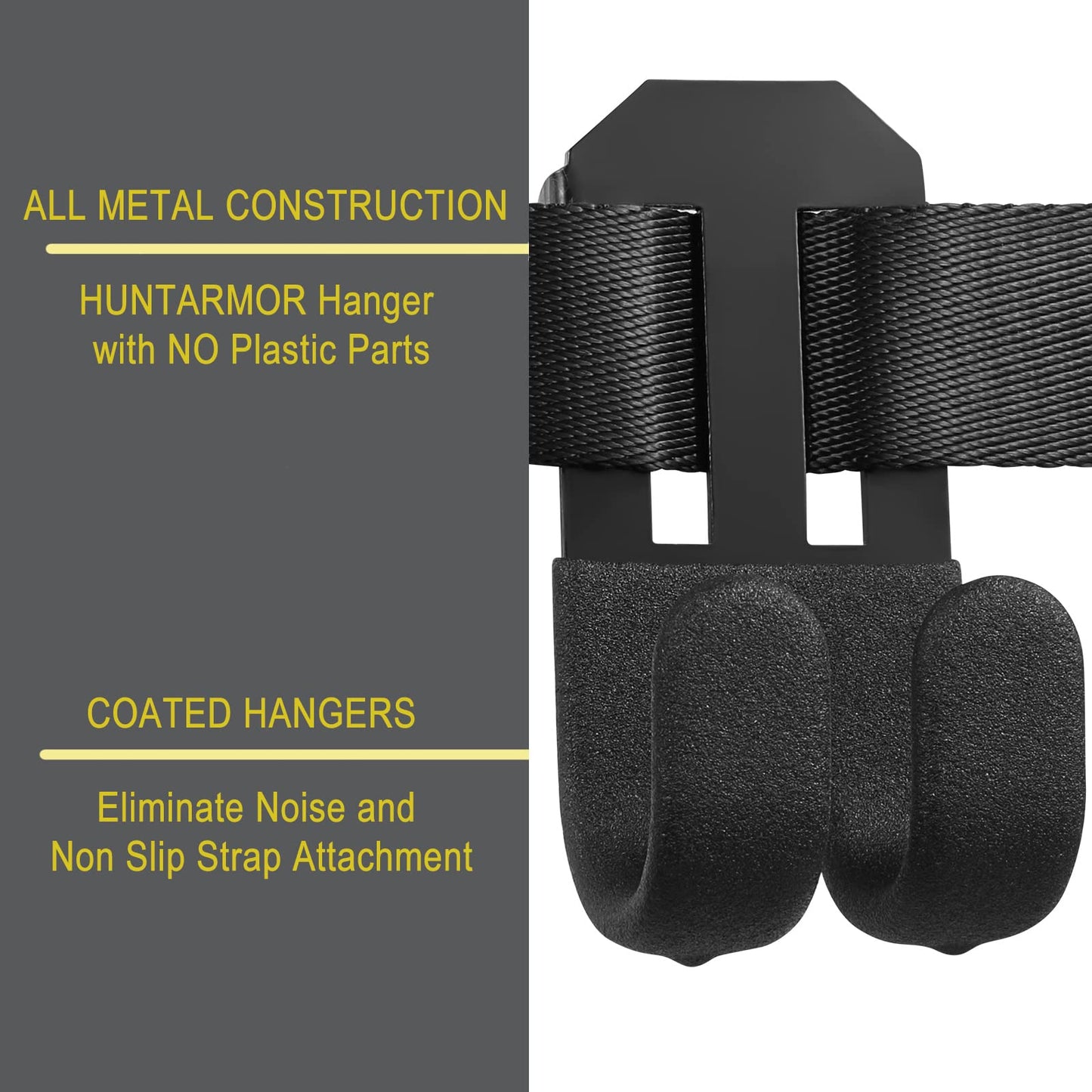 skiguard Treestand Strap Gear Hangers: Hunting Gear Multi-Hook Accessory Holder for Bow Hanger, Quiver, Binoculars, Tree Saddle, Tree Stand Accessories for Hunting, Bow Hangers for Tree Stand