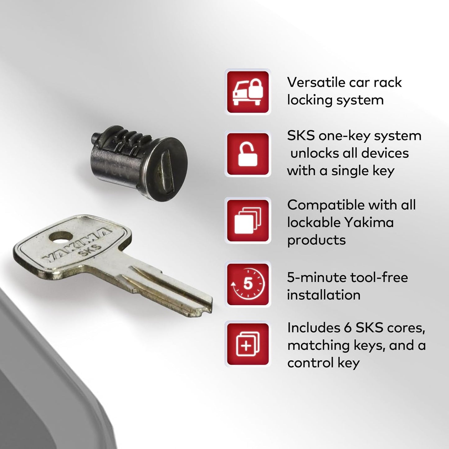 YAKIMA - SKS Lock Cores for Yakima Car Rack System Components