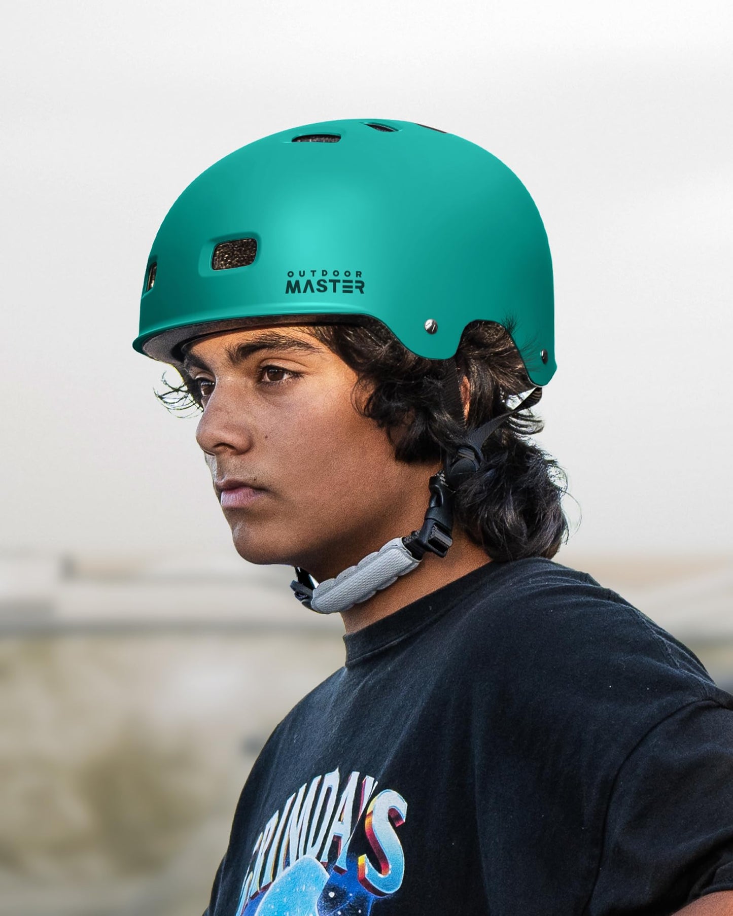 OutdoorMaster Skateboard Cycling Helmet - Two Removable Liners Ventilation Multi-Sport Scooter Roller Skate Inline Skating for Kids, Youth & Adults - XS - Sea Green