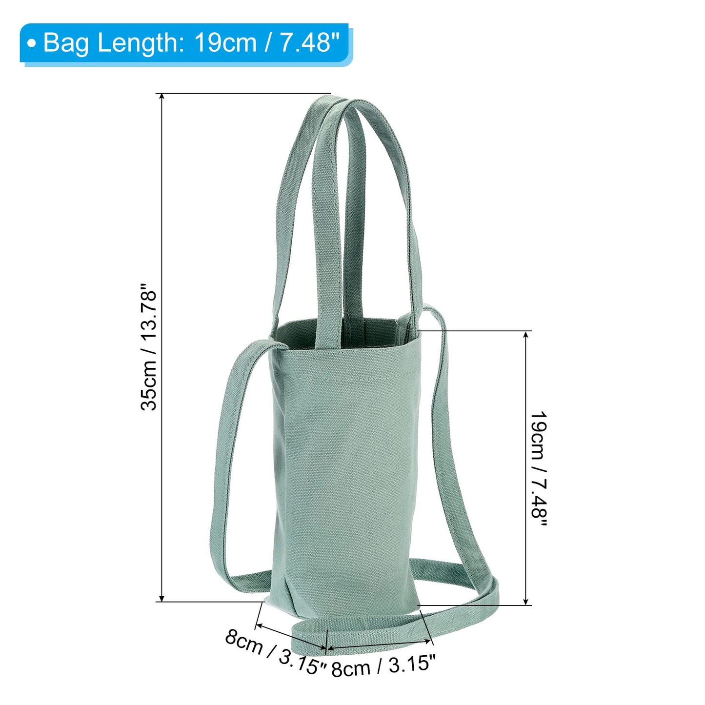 PATIKIL Water Bottle Holder with Strap, Portable Water Bottle Carrier Wide-Open Water Bottle Sleeve Pouch for Camping, Fishing, Hiking, Green