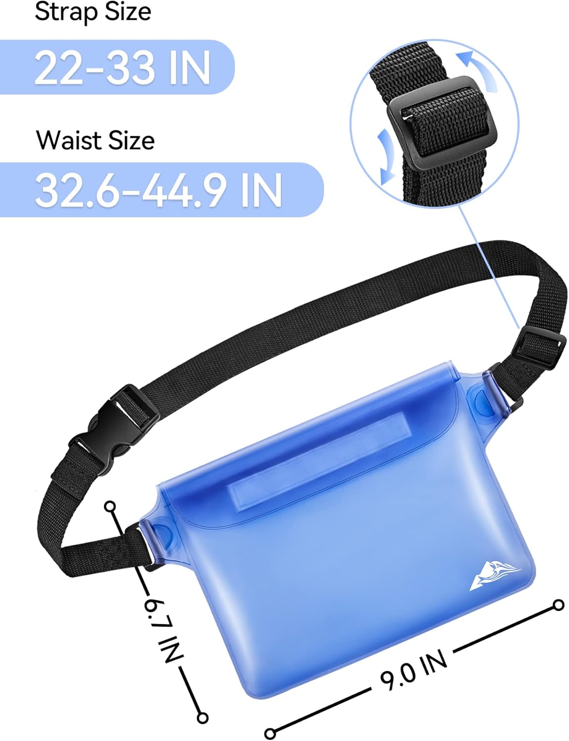 HEETA Waterproof Fanny Pack | Adjustable Waist Strap for Swimming & Beach