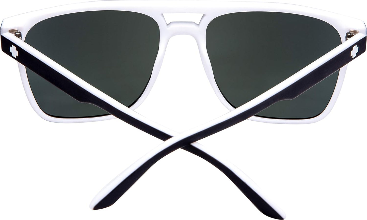 Spy Square Czar Whitewall-HD Plus Gry Green W/Platinum Spectra Mirror, Multi, One Size