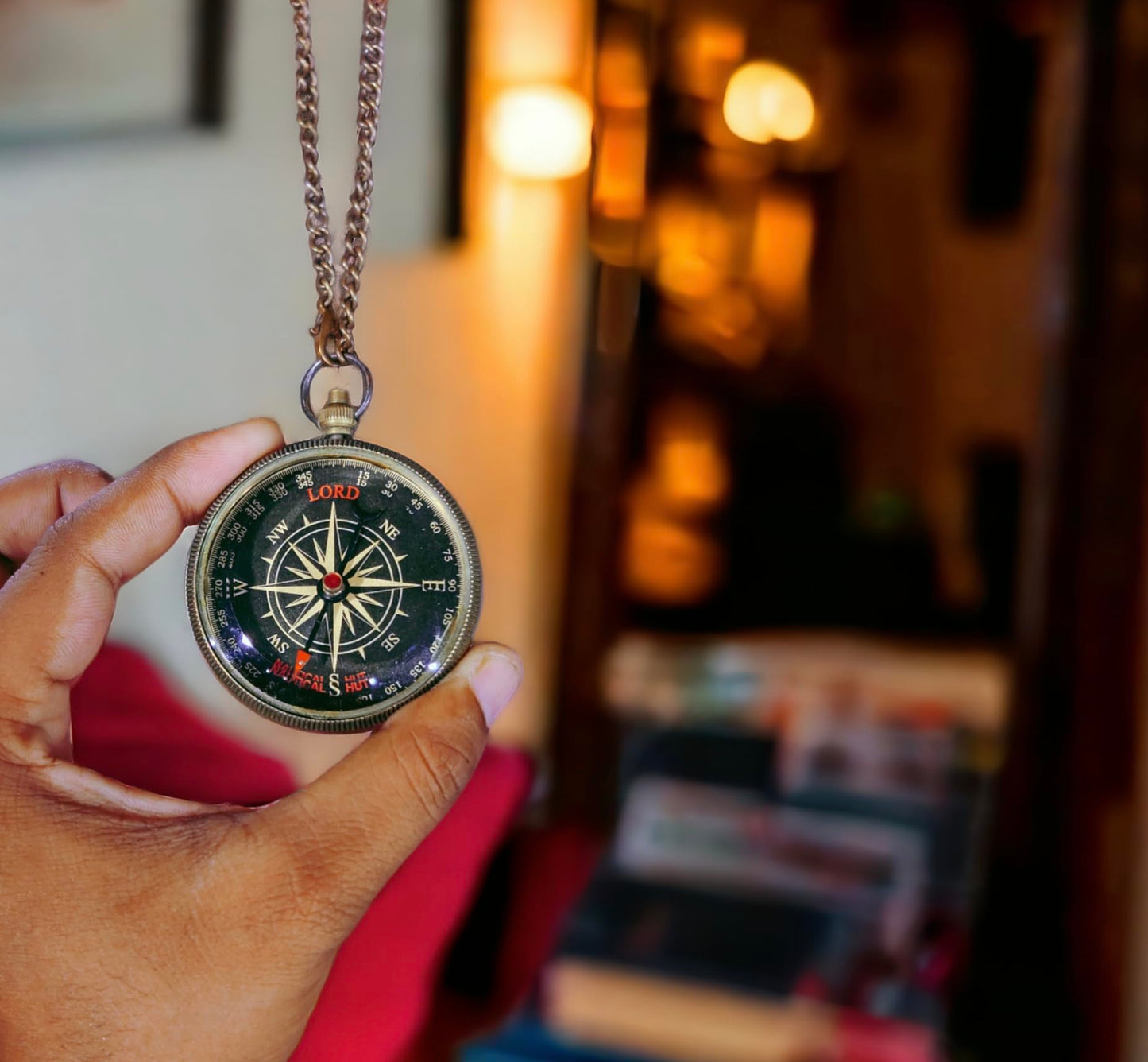2023 Solid Brass Directional Magnetic Compass Antique Nautical Vintage Quote Engraved with Scripture Jeremiah 29:11 & Joshua 1:9, Baptism Gifts with Rosewood Case & Leather case for Son, Father