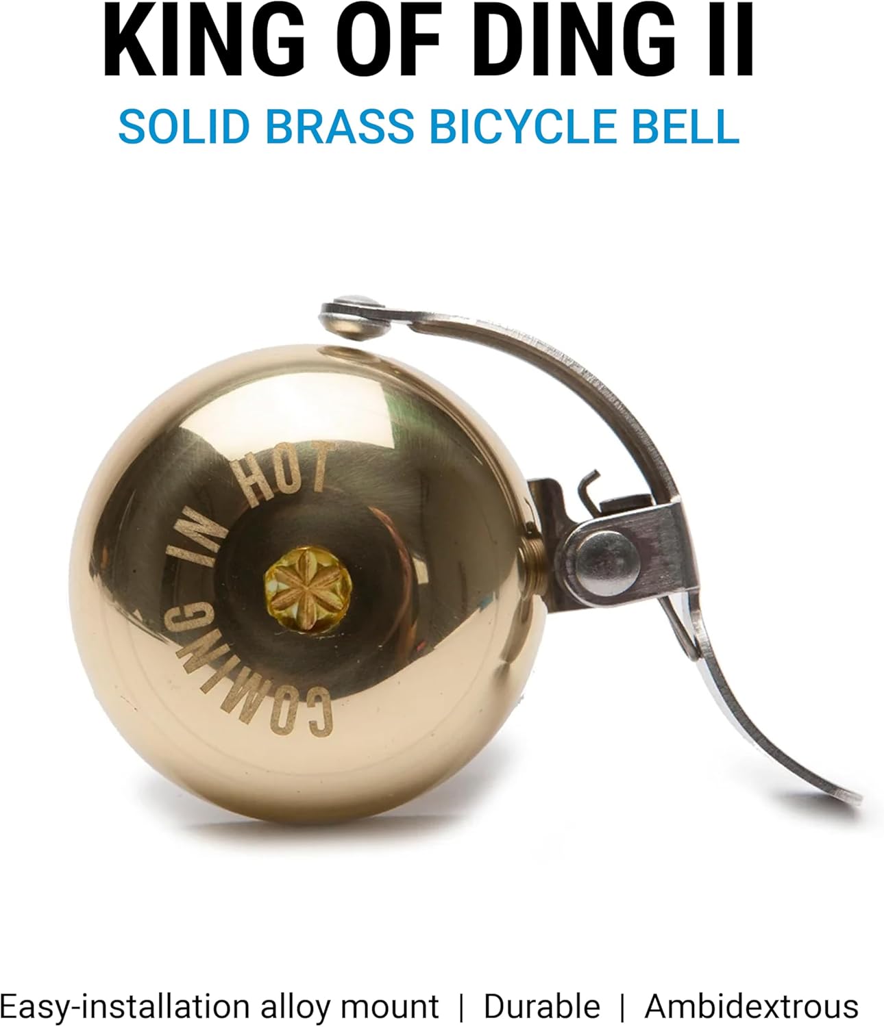 Portland Design Works King of Ding II Brass Bell