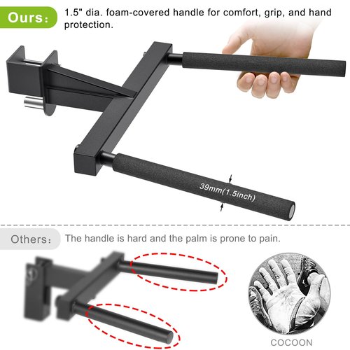 Kipika Y-Shaped Dip Bar for 3" x 3" Power Cage with 5/8" or 1" Hole - Dip Bar Attachments for Home Gym - Heavy Duty Power Rack Attachments - 3" x 3" Squat Rack Accessories for Strength Training