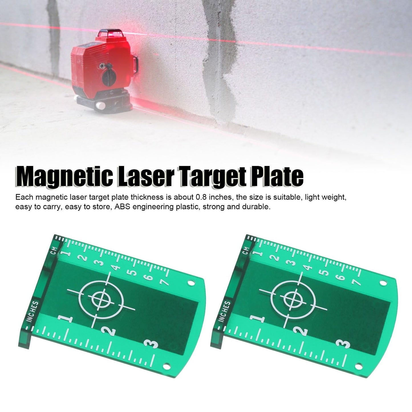 Garosa Targets 2pcs Target Plate Magnetic Floor Targets Card Plate ABS Target Plate for Green Beam Applications