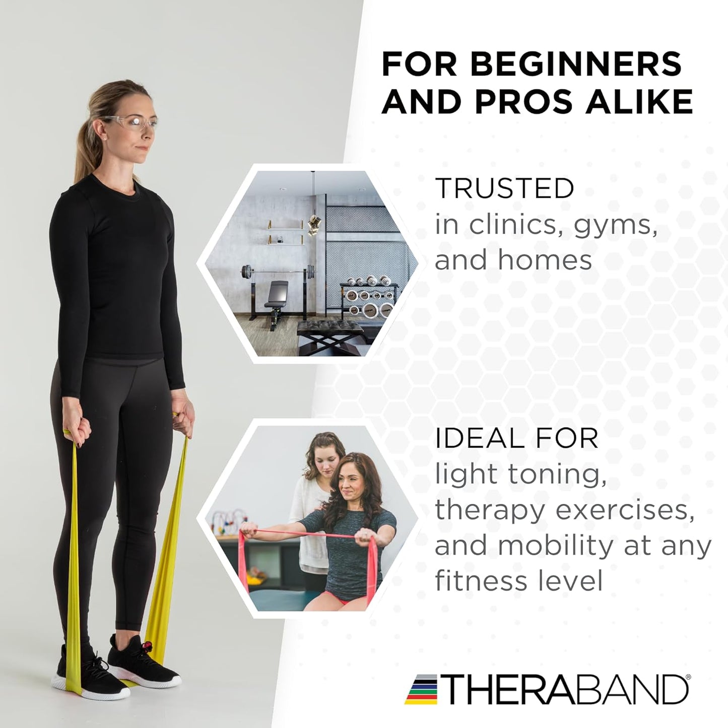 THERABAND Resistance Band, Red, Medium, 50-Yard Roll, Latex-Free, Elastic Band for Exercise, Physical Therapy, Yoga, Pilates, Stretching, Home Workouts, Cut-to-Length, Color-Coded Levels