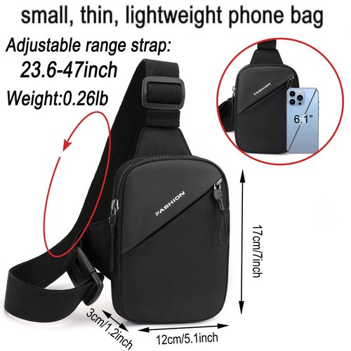 Mini Sling Bag Men Small Crossbody Bag Women Fanny Packs Casual Phone Chest Bag Waterproof Slim Personal Pocket Bag Backpack for Travel Hiking (Grey01)