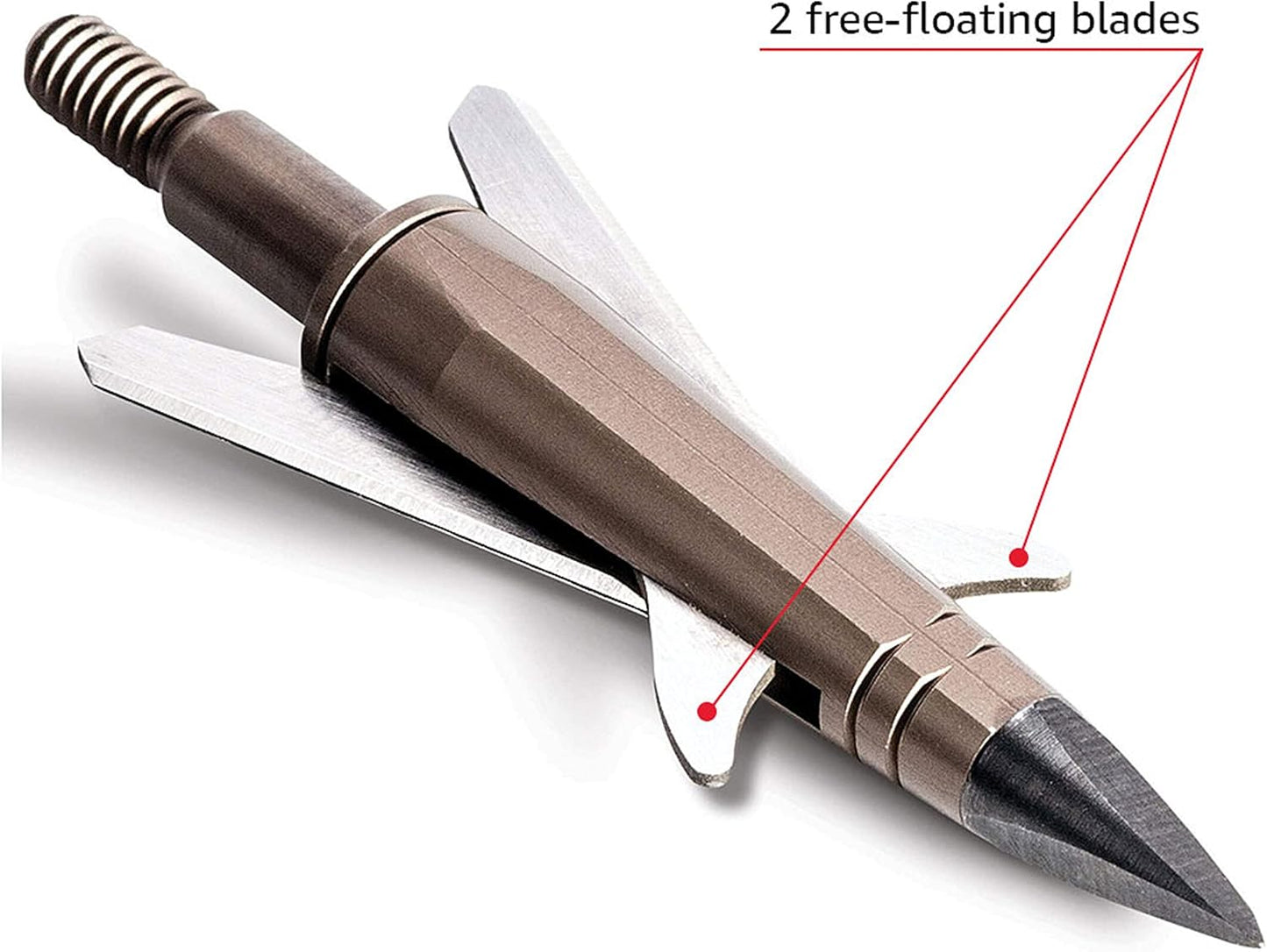 Slingblade Crossbow Broadhead Set - 3-Piece Mechanical Hunting Tips by New Archery Products