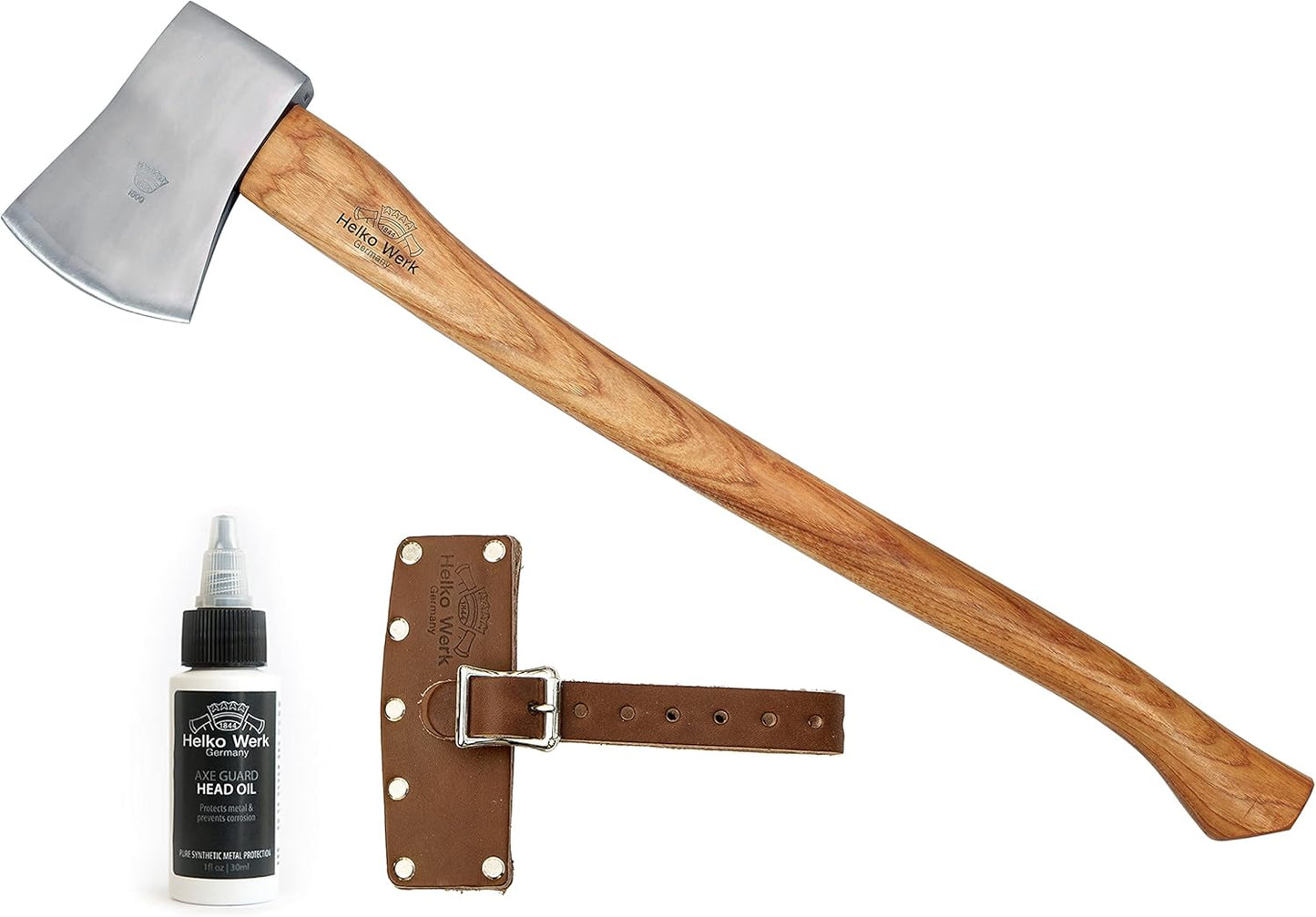 1844 Helko Werk Germany Classic Journeyman Pack Axe - Made in Germany Lightweight and Compact Backpacking Axe and Bushcraft Axe for Camping - Head 1.5 lbs, Handle 20 in. (Journeyman) #11441