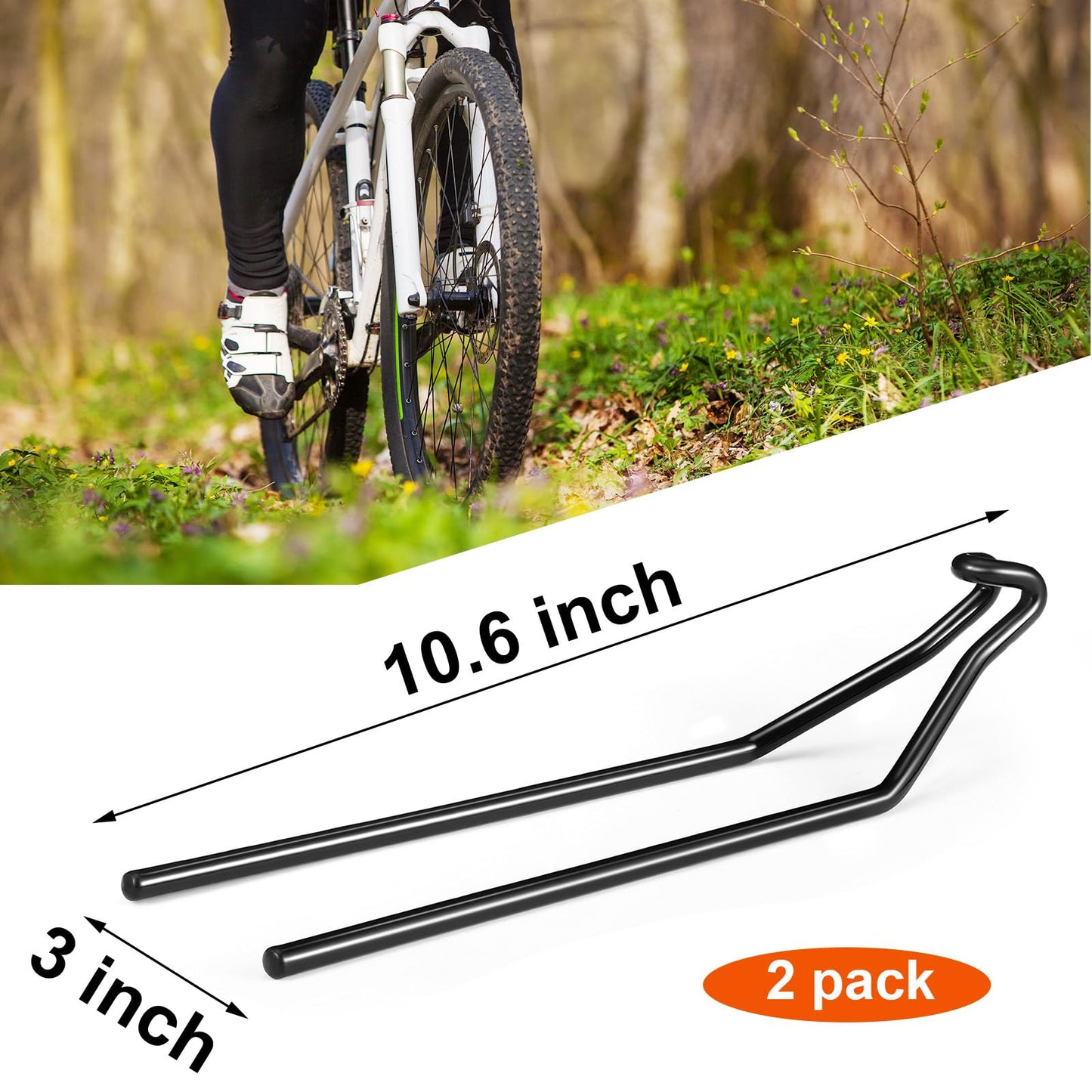 Leriton 2 Pcs Steel Wrench Removal Tool with Vinyl Coating Handguard Delta Ring Wrench Removal Tool for Delta Ring Removal Bike Repair