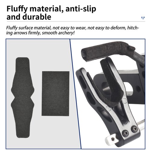 SPG Archery Arrow Rest Stickers - Anti-Slip and Protective - 2 Sets Arrow Rest Felt with 2 Arrow Holder Pad for Compound Bow Arrow Rest Self-Adhesive Arrow Rest Tape Kit Archery Accessories