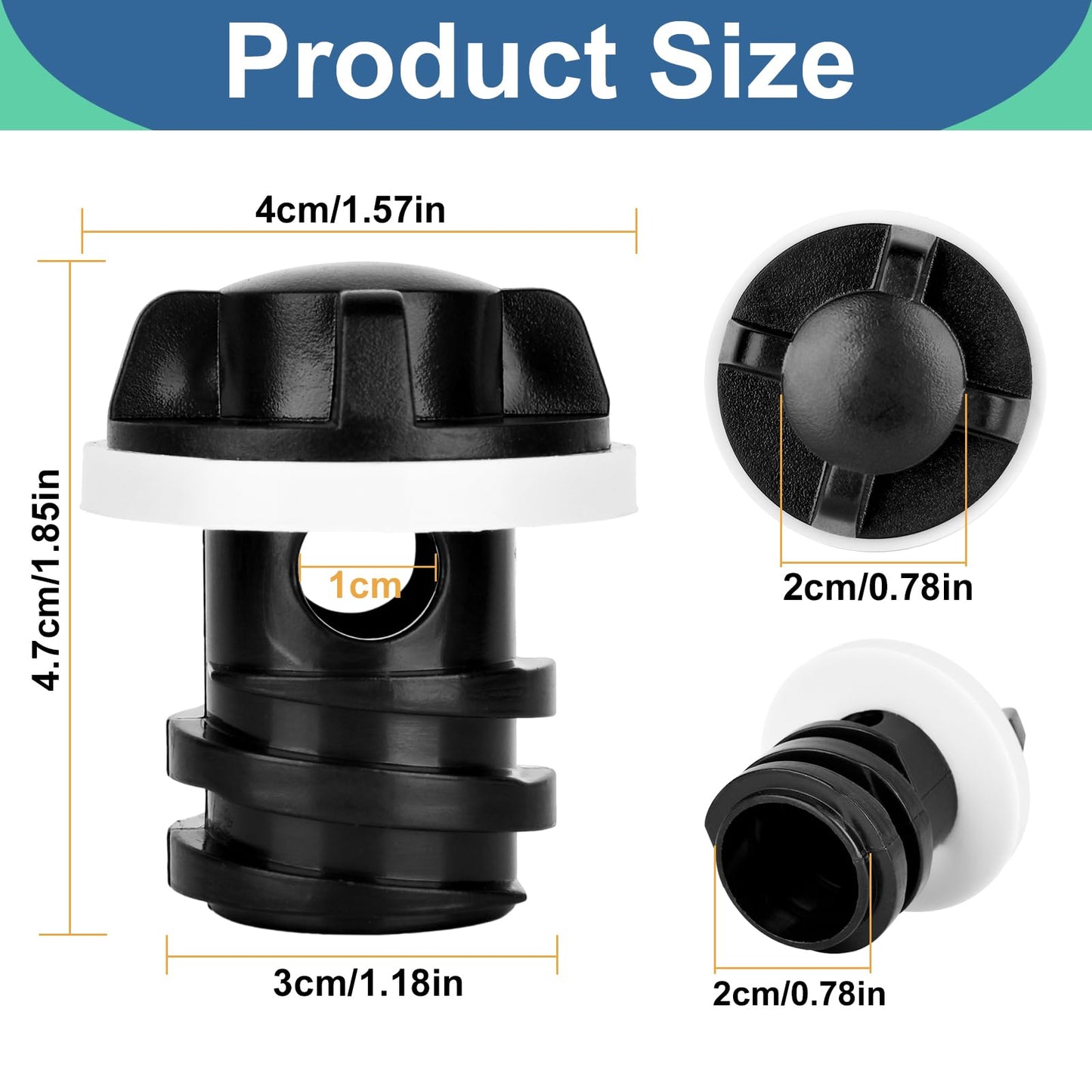 2 Pack Cooler Drain Plug Compatible with Yeti Cooler Leak-Proof Cooler Cap Replacement Cooler Plug Replacement Accessories Compatible with YETI and RTIC